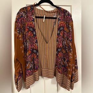 Free People Floral Shirt Blouse